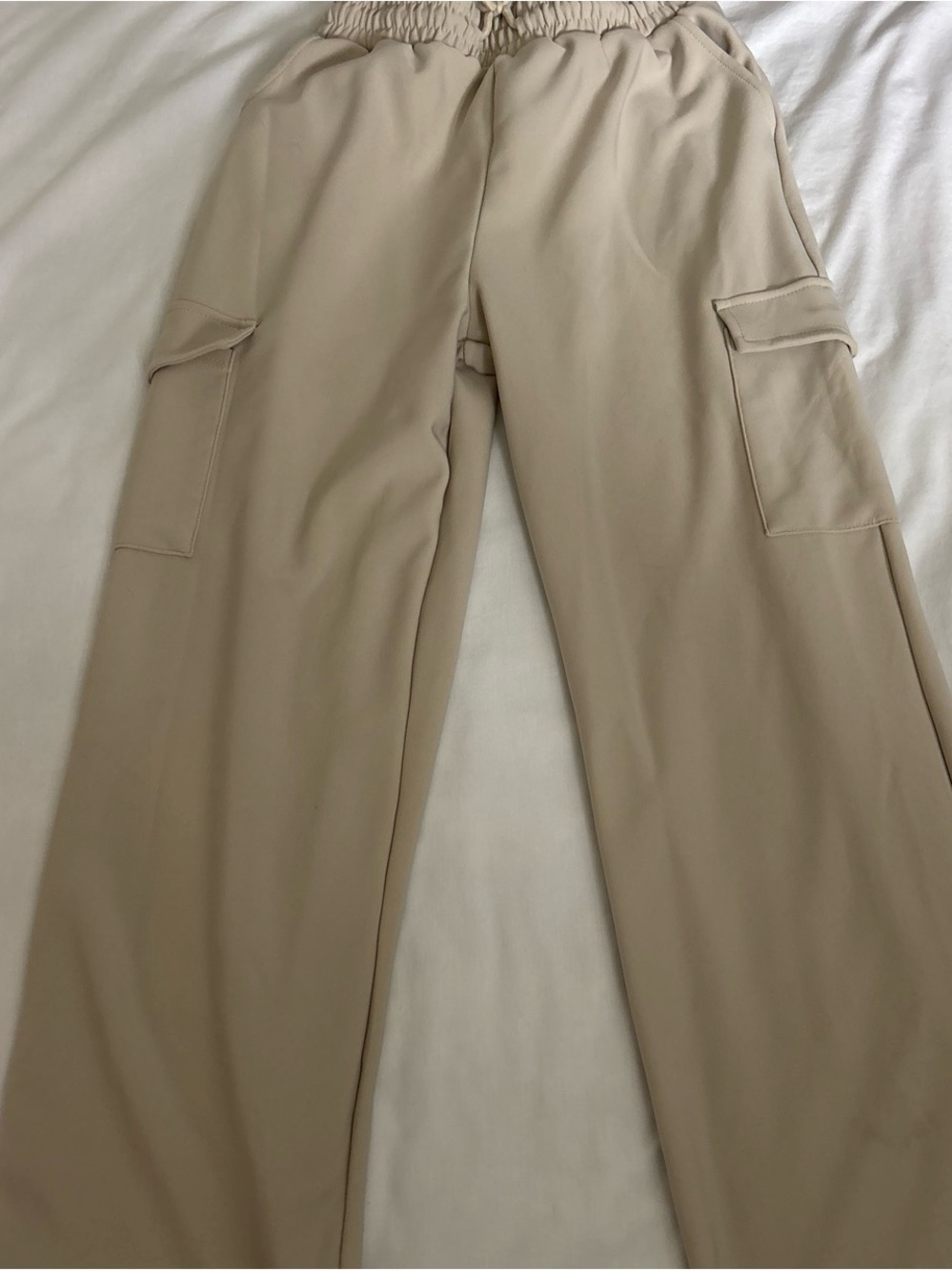 Women's Cargo Jumpsuit-Style Pants in Beige